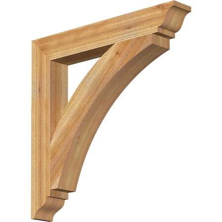 Ekena Millwork Thorton Traditional Rough Sawn Bracket, Western Red Cedar, 4"W x 28"D x 28"H BKT04X28X28THR01RWR